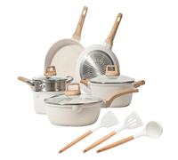 KIXZSAZ Cuisine haute et avec 12x ensembles propres pour l'expérience et ensemble de casseroles ensemble de cuisinières sans induction cuisinières casseroles et bâton