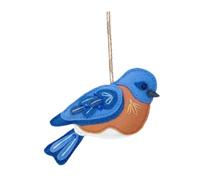 KIXZSAZ Décoration suspendue pour sapin de Noël, décoration de Noël, pendentif en forme d'oiseau mignon, ornement en feutre, pendentif mignon à suspendre, Bleu, 3.35 x 1.57 pouces