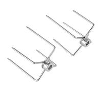 KIXZSAZ Kit de rôtisserie pour barbecue en acier inoxydable avec gril et tiges de broche, kit combiné de 2 pièces, tiges de broche de 8 mm, pour rôtir le