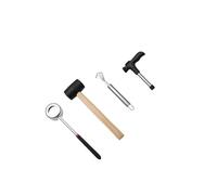 KIXZSAZ Kit d'ouverture de noix de coco, ensemble d'outils ergonomiques comprenant un marteau amortisseur et des poignées recouvertes de caoutchouc. Outil