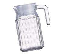 KIXZSAZ Pichet à eau de 500 ml, bocal en acrylique durable avec bec verseur, idéal pour la maison. Carafe à jus avec couvercle. Pichets boissons avec, Bouilloire rayée 500 ml