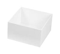KIXZSAZ Présentoir à desserts avec fond creux, élégant et raffiné, idéal pour sublimer vos desserts. Support en acrylique pour buffet, Blanc, 17.8 x 17.8 x 10.2 cm