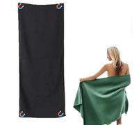 KIXZSAZ Serviette de bain, Serviette surdimensionnée, Douce Idéale pour Voyage en Plein Air, Natation, Noir, 190 * 76