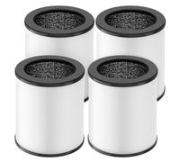 KJ80 Lot de 4 filtres de rechange compatibles avec purificateur d'air Druiap KJ80, filtre 3 en 1 rotatif à 360 ° de filtre HEPA H13, charbon actif et préfiltre, lot de 4 (pas pour KJ150 et Happi KJ80)