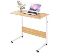 KJAKSXNSE Bureau Mobile Laptop Cart, à Hauteur réglable Portable Computer Workstation, Plateau café Table d' appoint Portable Accueil Étude de Chevet 2 Couleurs 71-92cm(Beige,80 * 40cm)
