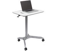 KJAKSXNSE Réglable Bureau d' Ordinateur Portable Chariot Mobile, de Levage pneumatique Permanent Podium, Pratique Accueil Table Chevet Plateau Support 2 Couleurs 67-103cm(White)