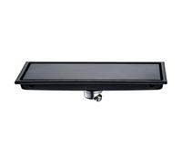 KJBDQQH Grille Caniveau Drain de Sol Invisible en Acier Inoxydable 304, carré, for Salle Bains, Toilettes, Grille Drainage, égouttoir à déchets, Remplissage Noir pour Le Trottoir(30 Cm)