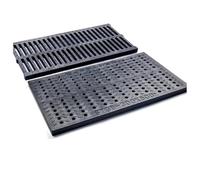 KJBDQQH Grille Caniveau Grille de Drainage des égouts en résine Plastique, gouttière, Couverture puits, d'égout, Style Trou Rond pour Le Trottoir(Size 490X200X25mm)