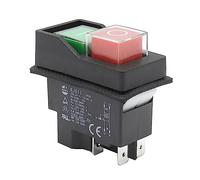 KJD17 Interrupteur Électromagnétique KEDU Interrupteur à Bouton-Poussoir Étanche Mécanique de Jardin 4 Broches 16A