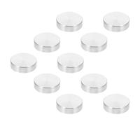 KJHBV 10pcs Disque Rond en Alliage D'aluminium Argenté de 30 Mm de Diamètre pour Support de Plateau en Verre, de Bruit, Adapté pour Meubles et Vitrines