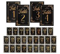KJHBV 31pièces Cartes de Numéros de Table Élégantes pour Mariage avec Carte Tête de Table Marque-places Polyvalents pour Réception Anniversaire et Décor Champêtre