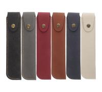 KJHBV 6pcs Porte-Stylo Plume Simple en Cuir PU Épais et Léger, Étui de Protection Individuel pour Stylo, pour Bureau et Paquet à Main Couleur Aléatoire