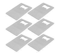 KJHBV 6pièces Décapsuleurs Inox Forme de Carte de Crédit Ouvre-bouteilles Minces et Portables pour Bières Accessoires Pratiques pour Cuisine Bar et Extérieur