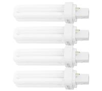 KJHBV Ampoules Fluorescentes à 2 Broches 13w Économie D'énergie Lot de 4 Lampe à LED Enfichable Double Tube Plastique et Verre, pour Salle de Bain