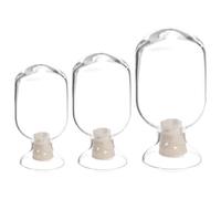 KJHBV Bocaux de Conservation Couvercle en Verre Transparent Lot de 3 Bouteilles Légères 125ml 250ml 500ml pour Rangement Allumettes Bois et Court