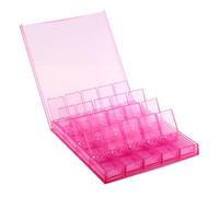 KJHBV Boîte de Rangement pour Breloques à Ongles 20 Compartiments Amovibles Couvercle à Clapet, Organiseur Transparent pour Accessoires Nail Art, Rangement Pratique pour Paillettes