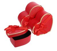 KJHBV Boîte Présent Multifonction de Cœur Rouge en Papier Mâché, Rangement pour Bijoux et Cupcakes, Coffret pour Anniversaires et Célébrations Romantiques