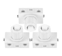 KJHBV Boutons-poussoirs à Réarmement Automatique Bouton-poussoir Domestique Interrupteur Électrique Industriel Lot de 3 Blanc sans Verrou à Visser en Abs pour Lumière et Remplacement