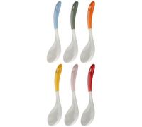 KJHBV Cuillères à Soupe et Prise en Main Confortable en Céramique Design Multi-usage Lot de 6 Manche Court pour Restaurants et Usage Domestique