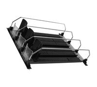KJHBV Distributeur Automatique de Conserves pour Réfrigérateur 3pcs en Abs et Acier Inoxydable Poussoir à Arc et Glissement sans Inclinaison pour Snacks et Boissons en Occasions