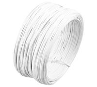 KJHBV Fil de Fer à Ligaturer Enduit PVC Blanc 20 Mètres pour Jardinage et Arrangements Floraux Résistant et Pliable