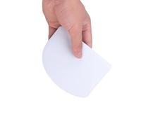 KJHBV Kit 3 Pièces de Racloirs à Gâteau en Plastique Blanc, Forme Demi-cercle, Légers Rayures, Accessoires de Pâtisserie pour Cuisson et Décoration