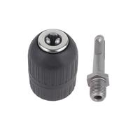 KJHBV Mandrin Autobloquant Noir avec Tige D'extension en Métal et Plastique, Adaptateur pour Perceuse Électrique, Conversion Instantanée sans Clé pour Usage Professionnel