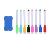 KJHBV Marqueurs Effaçables à Sec avec Gomme Intégrée pour Tableau Blanc Lot de 8 Couleurs Vives et Formule à Séchage Rapide, Plastique Solide et Couleur Aléatoire