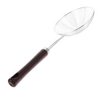 KJHBV Passoire à Mailles en Acier Inoxydable 304 avec Manche en Bois, Cuillère Écumoire Petite Taille pour Friture, Fondue, Cuisson et Filtration, Accessoire la Cuisine Pratique, 1