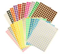KJHBV Pastilles Autocollantes Rondes de Couleur, Étiquettes Adhésives Faciles à Identifier, 20 Feuilles pour École et Bureau, Autocollants Auto-adhésifs Polyvalents Plusieurs styles