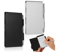 KJHBV Petit Lot de 2 Bloc-notes Rechargeable en Métal avec Stylo, Facile à Transporter et Anti-traversée pour Prises de Notes Rapides Bureau L'école