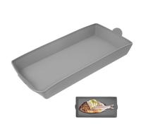 KJHBV Plaque de Cuisson en Silicone Antiadhésive Grise 30x14,5x4,8 Cm Tapis de Cuisson Réutilisable pour Four Moule Pâtisserie Pratique et Pâtisserie Maison