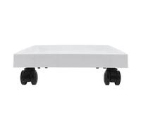 KJHBV Support pour Pot de Fleurs Mobile à roulettes Universelles en Blanche | Plateau à Roulettes pour Pots de Fleurs, Design Pivotant, Base Mobile pour Déplacer Facilement Vos Pots