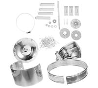 KJHBV Ventilateur de Toit à Turbine Inox Argenté, Montage Diy, 15,3 CM | Semi-finition à Assembler, Flux Stable, Réduit L’air Stagnant, Évacue Chaleur et Humidité, pour Entrepôts