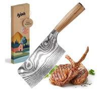 kjøk Premium Feuille de boucher lame 17cm en acier 7cr, dureté 58±2 HRC | Couperet professionnel avec manche ergonomique en bois d’olivier | Couteaux japonais de chef de cuisine extra tranchant