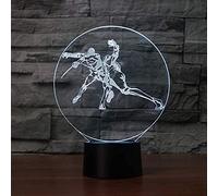 KJsdaADSA 3D Escrime Figure Optique Illusion Lampes 7 Changement de Couleur Acrylique Table Tactile Bureau Veilleuse avec Câble USB pour Enfants Chambre Cadeaux D'anniversaire