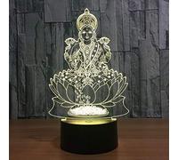 KJsdaADSA Illusion 3D Statue de Bouddha LED Lampe Lumières LED Décoration Lampes Touch Control 16 Couleurs Change Veilleuse USB Powered Enfants Cadeau Anniversaire
