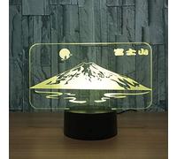 KJsdaADSA LED 3D japon mont Fuji veilleuse 7 couleurs lampe de Table à langer lampe de chevet bébé sommeil éclairage nouveauté chambre décor Souvenirs cadeaux