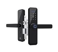 KJUEQ serrure intelligente, Serrure de porte à empreinte digitale TT serrure APP électronique numérique 13.56 mhz étiquettes carte d'hôtel double loquet