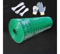 KJYUN Grille Métallique Plastifiée Polyvalente pour Projets de Jardin DIY Confinement Animal et Sécurité de Chantier(1.5x30m,2mm)