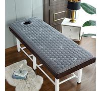 KKCD Cute,70x185cm,Matelas De Lit De Beauté De 3cm avec Tête Carrée Table De Massage Lit À Cils Surmatelas Mousse À Mémoire De Forme Drap De Lit De Spa Pliable avec Trou De Respiration
