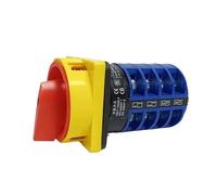 KKCZOFMJ Interrupteur à cames 690 V 32 A, Cadenas, commutateur Rotatif Marche/arrêt, 2 Positions, 4 pôles, bornes, arrêt d'urgence, YMW26-32/4GS(on-Off)
