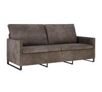 KKgypkn Canapé 3 places gris foncé 190 x 81 x 82 cm | Cadre en métal, housse en polyester, rembourrage en fibre de mousse, accoudoirs rembourrés, facile d'entretien