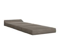 KKgypkn Canapé-lit pliant en velours gris clair 200 x 70 x 10 cm | Matelas de canapé-lit pliable, design 2 en 1, rembourrage en mousse, housse amovible avec fermeture éclair, pour salon