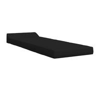 KKgypkn Matelas de canapé-lit pliable, noir, 200 x 70 x 10 cm | Design 2 en 1, rembourrage en mousse, housse en polyester, fermeture éclair amovible, pour salon