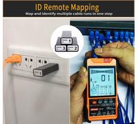 KKNOON K618 Testeur de câble portable 500M avec écran LCD Analogues Recherche numérique Test POE Câble Appairage ID Appairage Sensibilité réglable