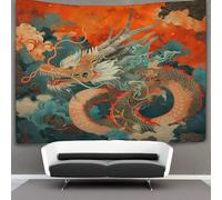 KKOLASXZE Le dragon 3D Effet Tapisserie Art Mural Tapisserie Murales Tapisserie Murale Tissu Pour Chambre Salon Collège Dortoir Tapisseries 150cmx200cm
