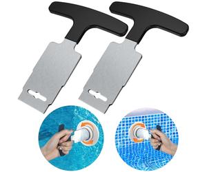 KKONHII Lot de 2 outils de retrait de bouchon de piscine, outil de retrait de jet de piscine SP1419T en acier inoxydable, outil de retrait de siège oculaire pour buses Hayward hors sol et creusées