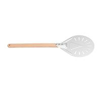KKPLZZ Spatule à Pizza, Pelle à Pizza Amovible à Long Manche avec Perforations, pour le Transfert de la Fabrication de (Pelle à perforée de 8 pouces (avec manche)
