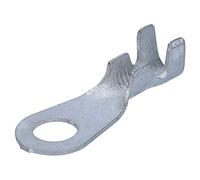KKS 10x Cosse à Anneau M6-4-6 mm² - Griffes de Sertissage en Laiton Étamé | Bornes non isolées DIN46225 pour câbles de 4 à 6 mm², avec décharge de traction pour auto, moto, vélo et maison